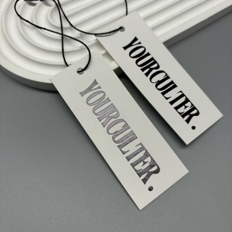 embossed paper hang tag